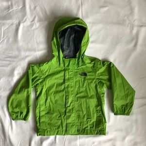 Boys Green North Face Rain Jacket, size 3T